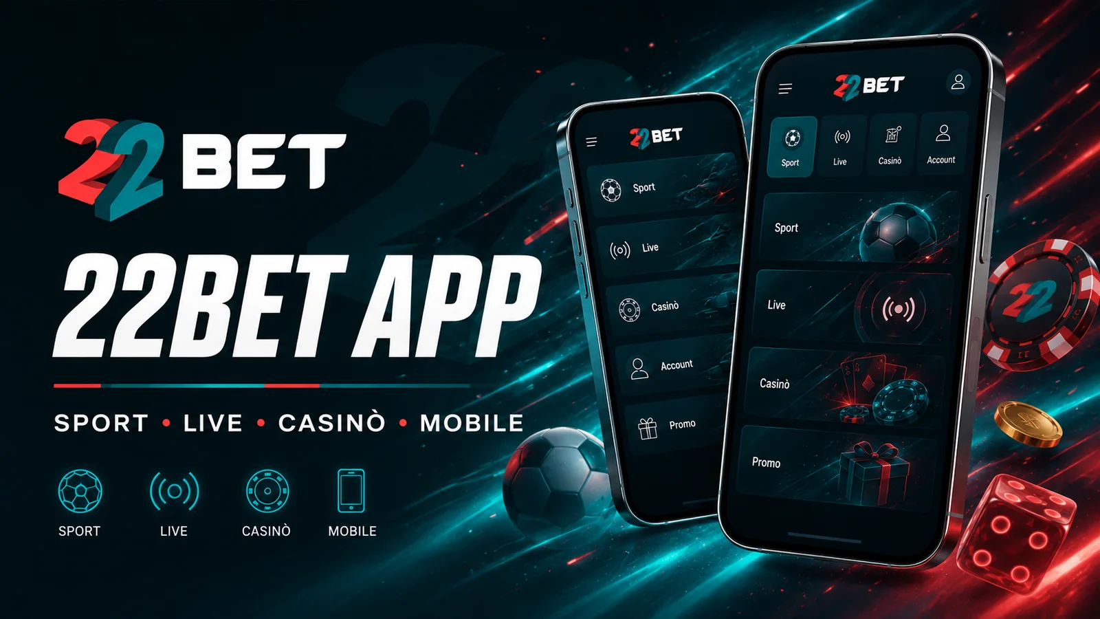 App 22Bet per dispositivi mobili